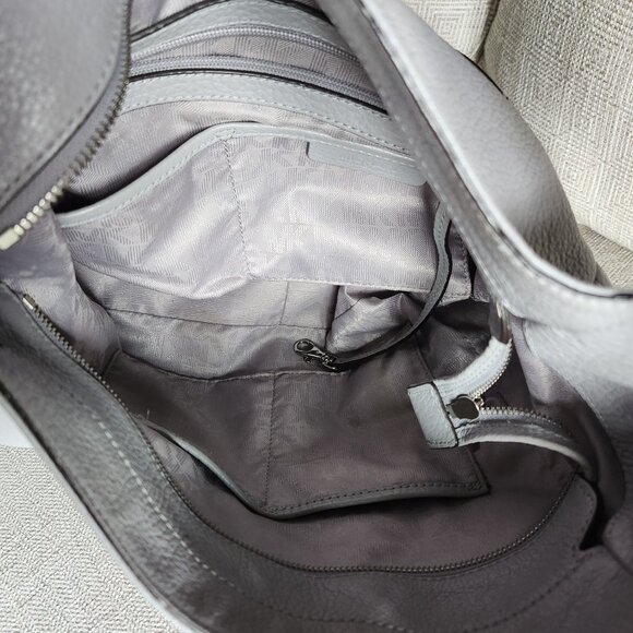 MICHAEL KORS LENA large pebble leather hobo lined light grey - Picture 7 of 15